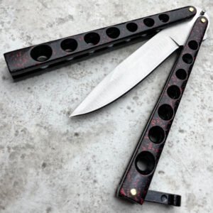 Nóż motylkowy balisong czerwony - zdjęcie 3