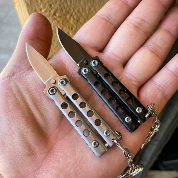 Quicky Keychain Butterfly Knife Mini Novelty Balisong Nóż motylkowy balisong