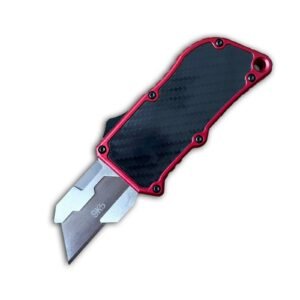 Nóż do kartonów Box Cutter Carbon Fiber użytkowy Nóż Blade Equipped With 5 Blades-Red