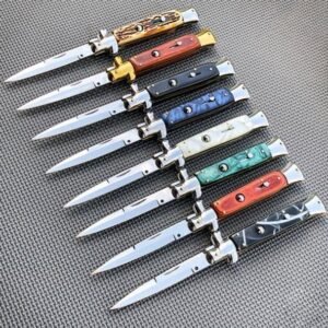 Nóż stiletto sprężynowy Italian stiletto pocket nóż