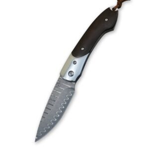Nóż damasceński damasceński forged składany nóż, portable camping survival składany nóż