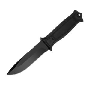 Nóż ze stałą głownią myśliwski nóż High hardness tactical wilderness survival nóż-BLACK
