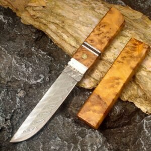 Nóż damasceński Thuja solid wood damasceński steel sharp gift nóż