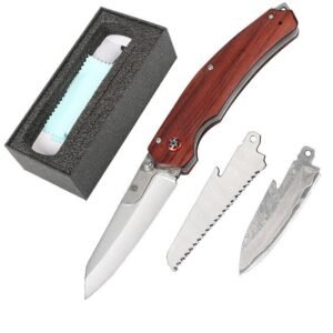 Nóż ze stałą głownią Wilderness survival składany nóż multifunctional detachable damasceński składany nóż