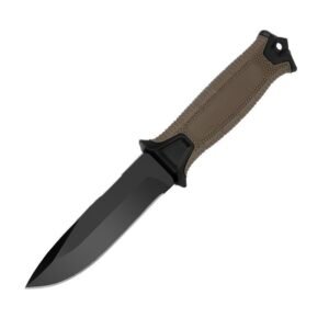 Nóż ze stałą głownią myśliwski nóż High hardness tactical wilderness survival nóż-Brown
