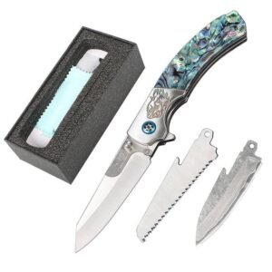 Nóż ze stałą głownią Wilderness survival składany nóż multifunctional detachable damasceński składany nóż