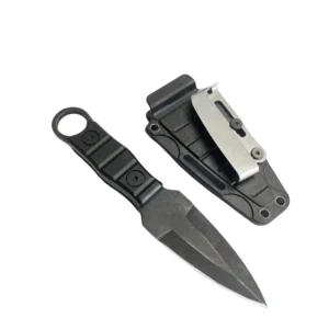 Nóż ze stałą głownią outdoorowy straight nóż, high hardness, sharpness, tactical small straight nóż, with K sheath A-2 stone wash/black handle