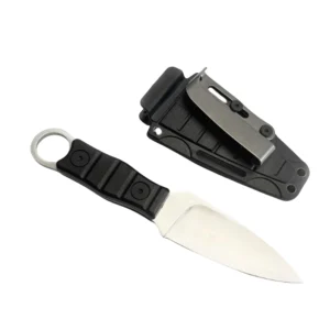 Nóż ze stałą głownią outdoorowy straight nóż, high hardness, sharpness, tactical small straight nóż, with K sheath A-5 Sanding/Black handle