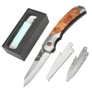 Nóż ze stałą głownią Wilderness survival składany nóż multifunctional detachable damasceński składany nóż
