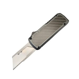 Nóż do kartonów Carbon Fiber Handle Box Cutter --grey