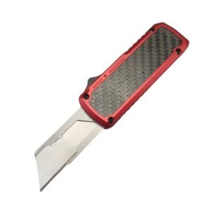 Nóż do kartonów Carbon Fiber Handle Box Cutter --Red