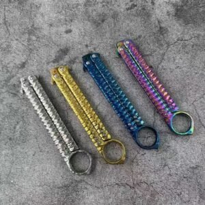 Nóż motylkowy balisong tytanowy - zdjęcie 2