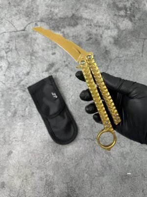 Nóż motylkowy balisong tytanowy - zdjęcie 6