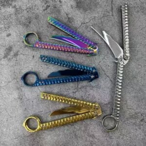Nóż motylkowy balisong tytanowy