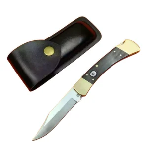 Nóż kieszonkowy 8-inch brass and sandalwood składany switchblade nóż