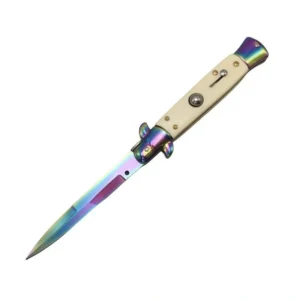 Nóż stiletto sprężynowy 8.75 Inch Osseous Color Handle Stiletto Nóż Switchblade