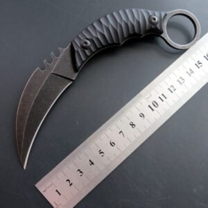 Karambit ze stałą głownią Karambit Nóż G10 Handle Claw Nóż With Kydex Sheath Handheld Edc Nóż-Black