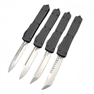 Nóż sprężynowy Small Navy Straight Out Switchblade Nóż Black Handle