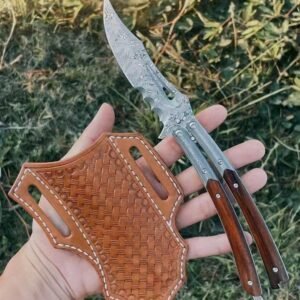 Trener noża motylkowego Phantom-Handmade butterfly nóż flail nóż red sand iron wood