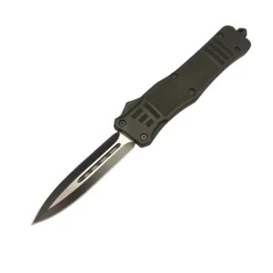 Nóż 4inch OTF Delta Black Straight Edge Nóż-01