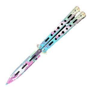 Trener noża motylkowego Butterfly nóż CSGO butterfly nóż unsharpened all-steel butterfly nóż sling nóż składany nóż butterfly nóż trainer practi…