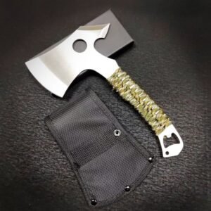 Siekiera Multifunctional survival axe bottle opener tied with seven-core camouflage parachute camping axe