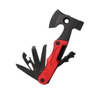 Siekiera Multifunctional survival axe pliers składany nóż pliers hammer with flint multi-purpose tool portable life-saving axe---RED