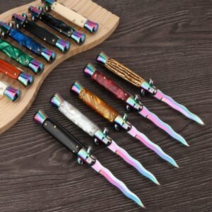Nóż stiletto 8.75-inch kieszonkowy Spring Nóż/Składany Nóż – Snake Blade