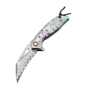 Nóż damasceński GT989 damasceński Swiss Nóż Składany Nóż outdoorowy Fruit Nóż kieszonkowy Nóż kempingowy Color Shell Składany Nóż