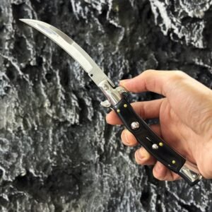 Nóż stiletto sprężynowy 9 Inch Scimitar Blade Switchblade Stiletto Switchblade