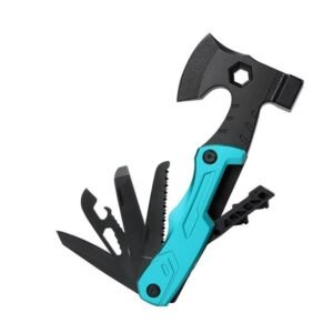 Siekiera Multifunctional survival axe pliers składany nóż pliers hammer with flint multi-purpose tool portable life-saving axe---BLUE