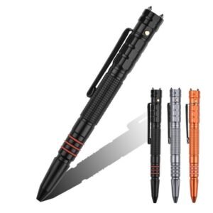 Kubotan T-7 Double Tungsten Steel Head Defense taktyczny Pen Glass Breaker EDC taktyczny survivalowy Pens Multifunction LED Lighting Pen