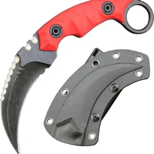 Karambit ze stałą głownią Karambit Nóż D2 Steel + Nylon Fiberglass Handle outdoorowy Claw Nóż With Kydex Sheath Edc-RDE