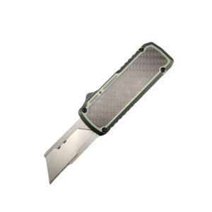 Nóż do kartonów Carbon Fiber Handle Box Cutter --Green