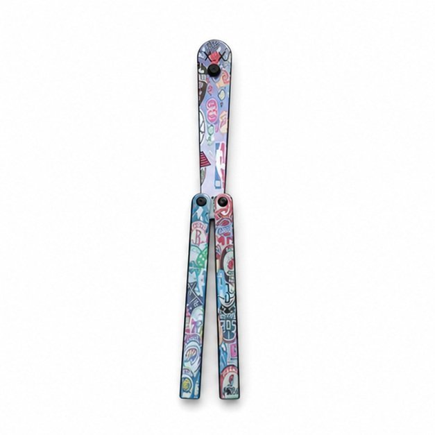 17688-main-white-clean.jpg Butterfly Knife Flip Hand Knife Szkolenie Składany Knife Squid Safe No Open Edge