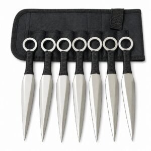 Dekoracyjny nóż treningowy kunai YF013 – 1 sztuka, Biały